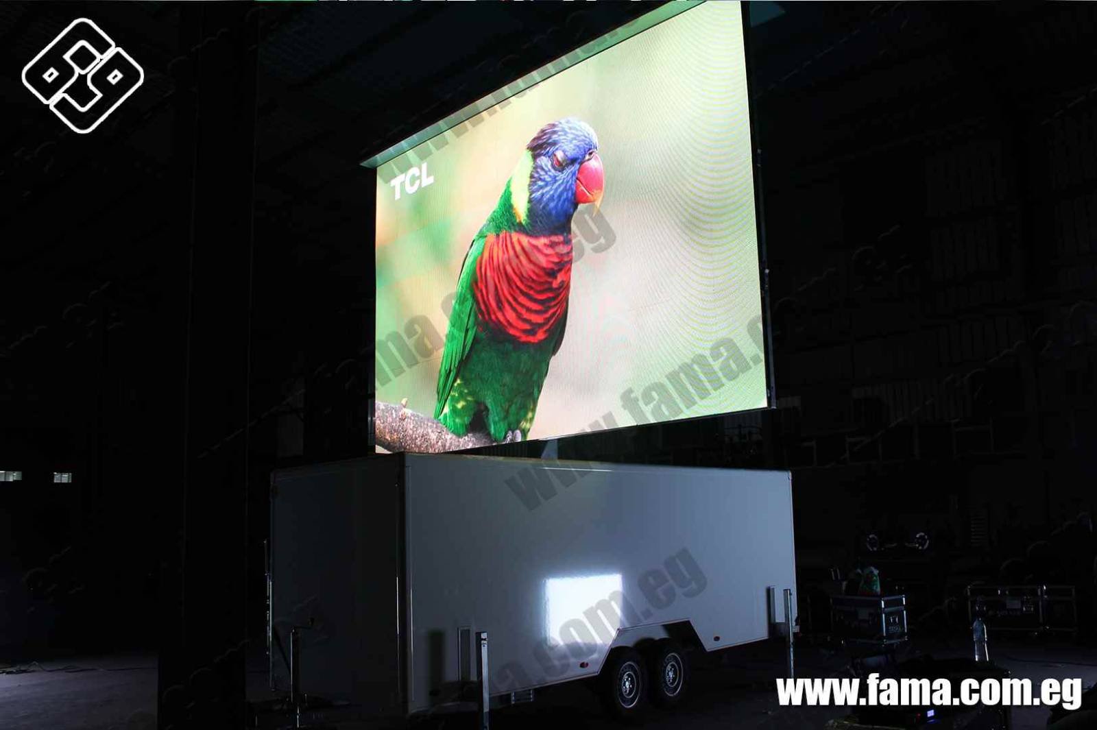 Outdoor LED screens "P8..P10..P6" with a two-year warranty