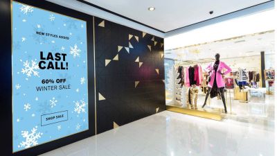 Using the digital display screen in your store